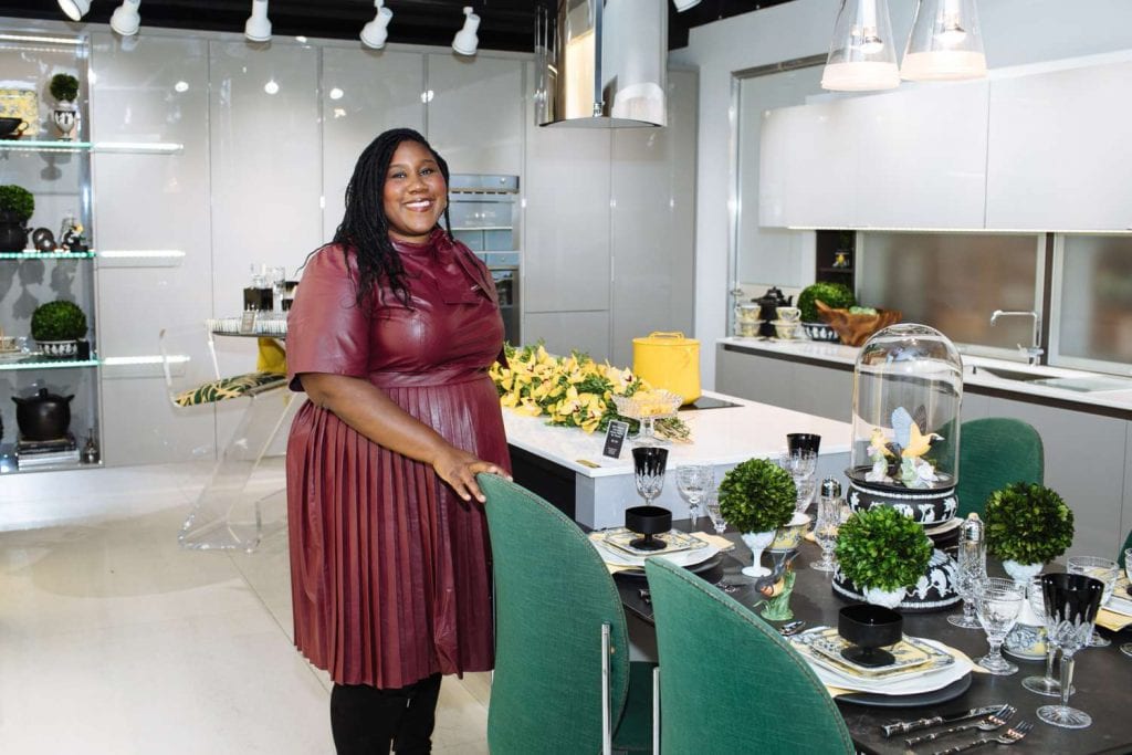 Jacquelyn Moore-Hill of Jacquelyn Moore Hill Interior Design in her Art of the Table kitchen