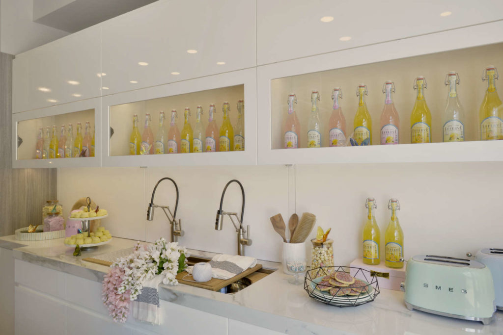 Alexandra Amirian's Art of the Table Kitchen - pink and yellow lemonade