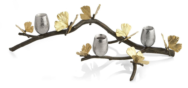 Michael Aram's “Gingko Butterfly” Candle Holders