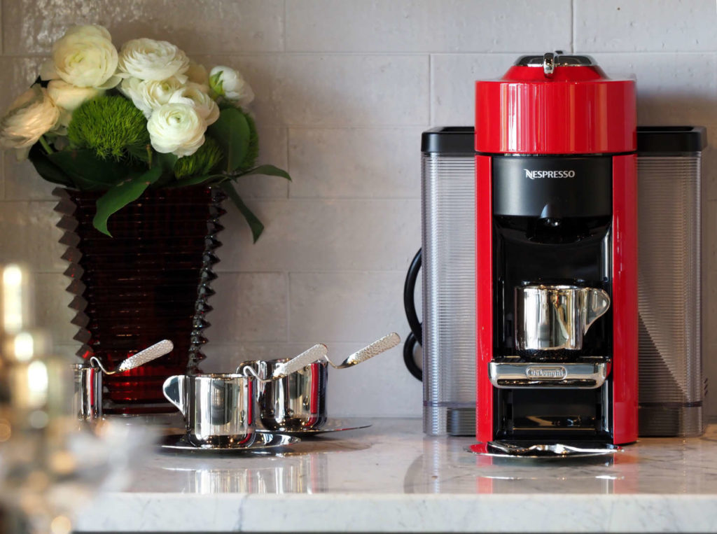 Coffee Service - red Nespresso machine