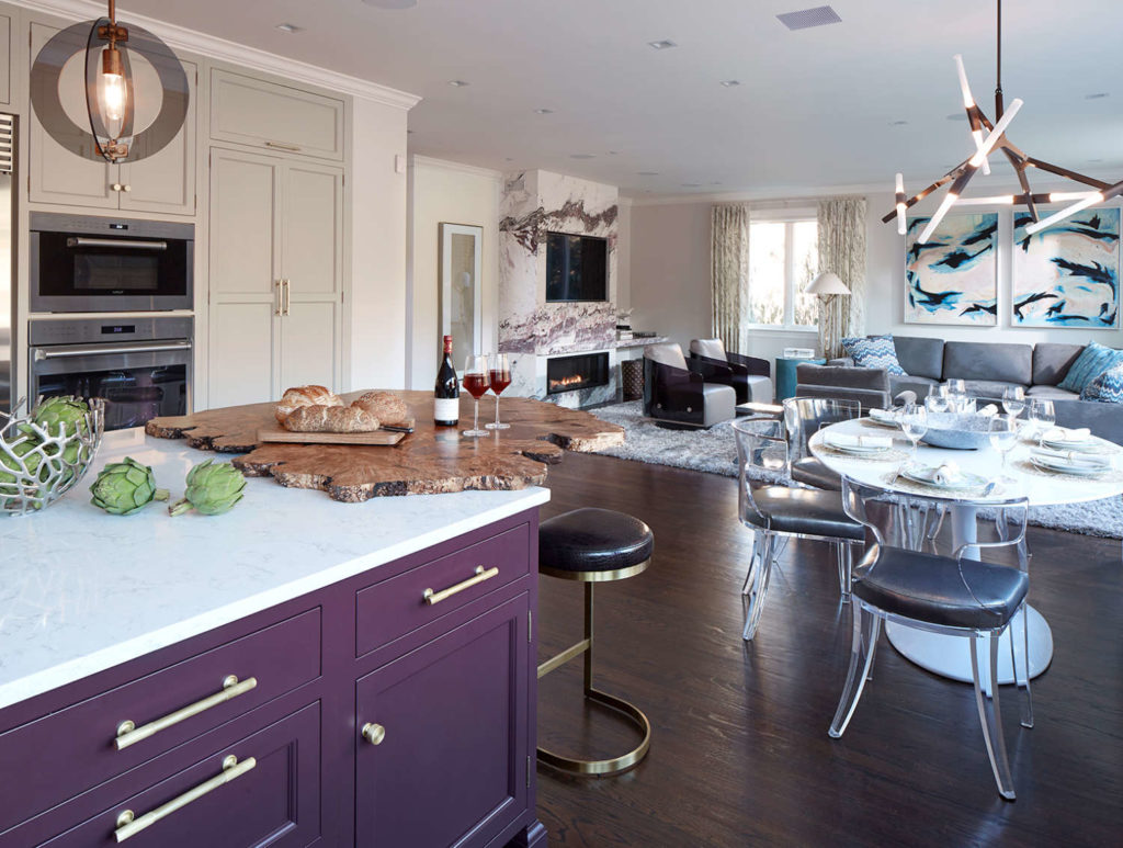Plum Colored Kitchen Cabinetry