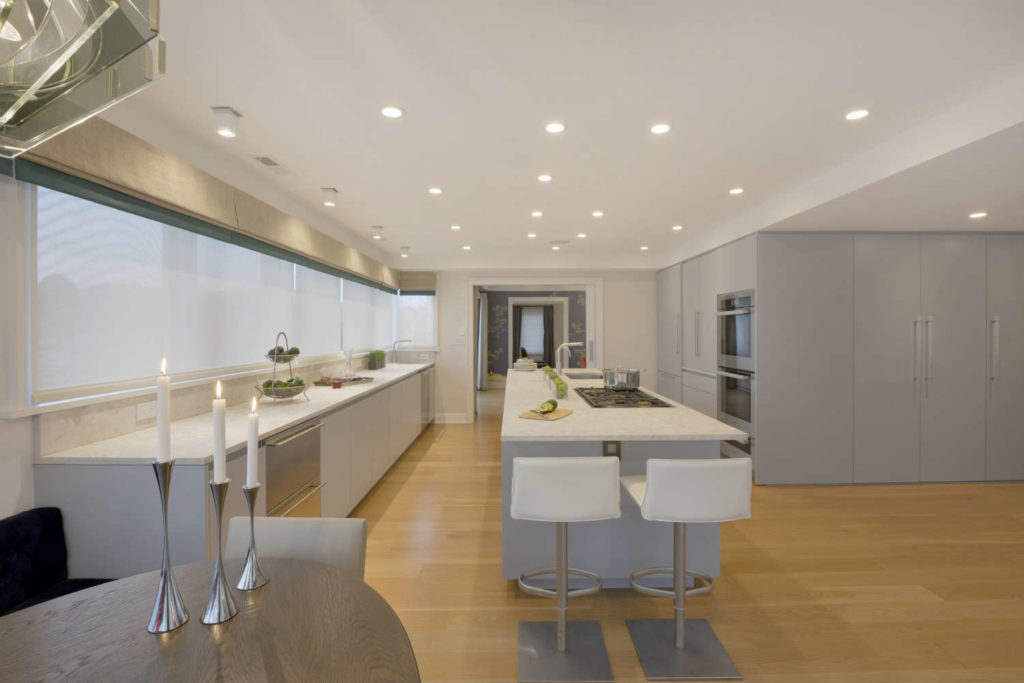 Pale Grey Kitchen in Mamaroneck, NY