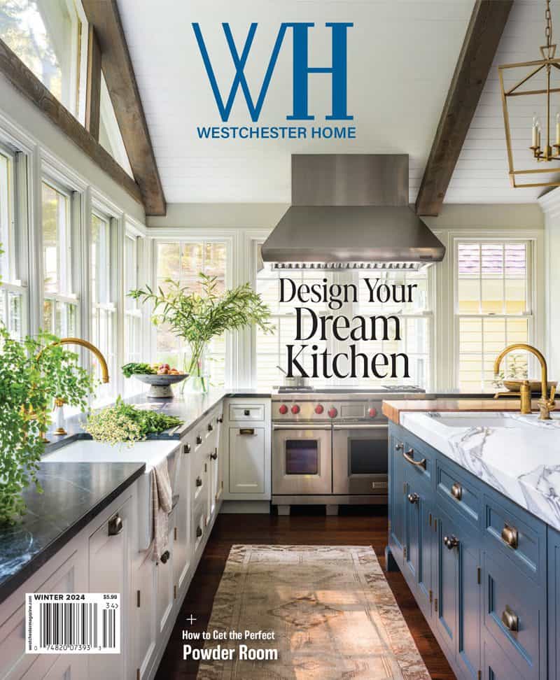 Winter 2024 Westchester Home magazine cover featuring Bilotta Kitchen & Home